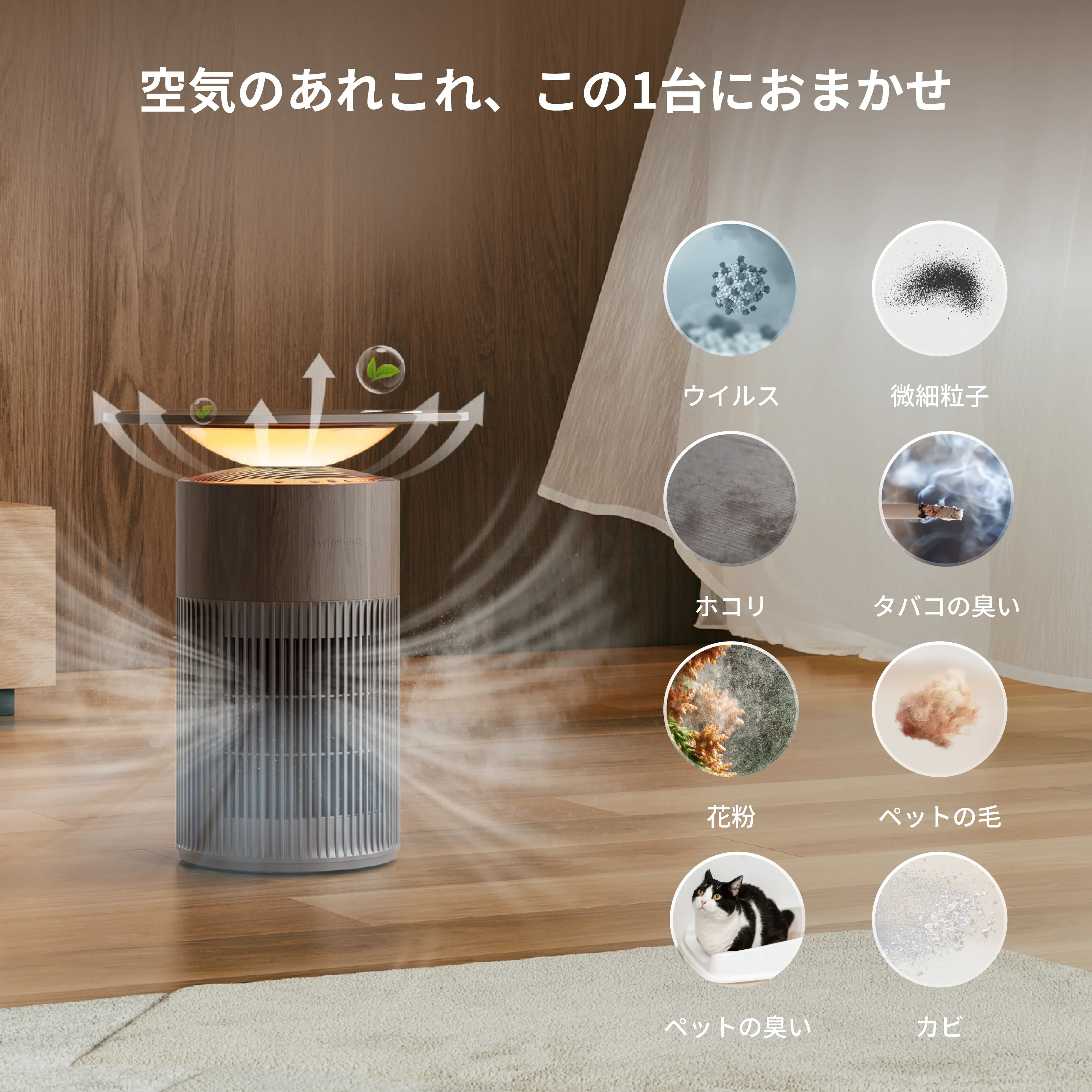 SwitchBot 空気清浄機Table（ウォールナット） - Image 5